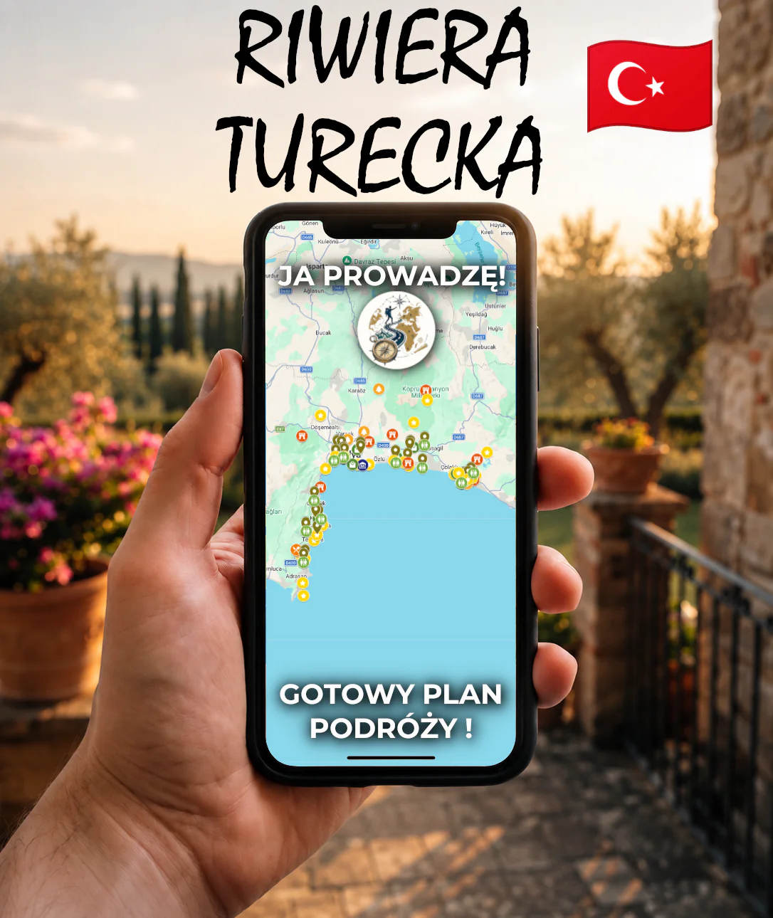 Riwiera Turecka - Antalya, Alanya, Side, Kemer, Belek - interaktywna mapa atrakcji turystycznych